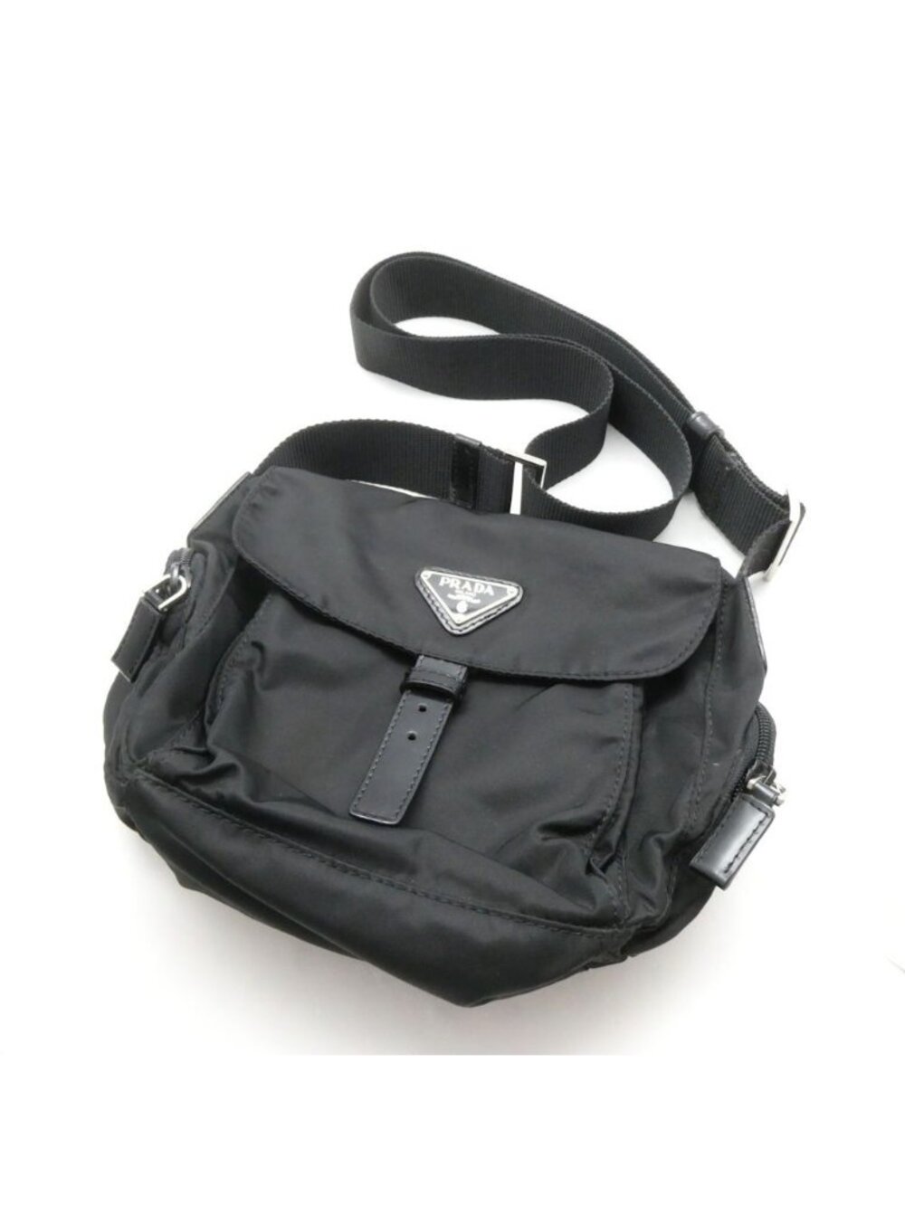 Prada Shoulder Bag Nylon Triangle Logo